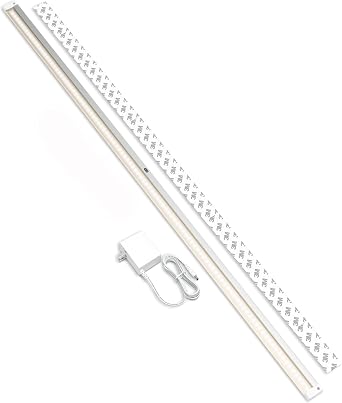 EShine Hand Wave Activated Under Cabinet LED Lighting Kit, Dimmable, 1-Pack 40 in - Touchless Dimming Control, White Under Counter Lights for Kitchen, Garage, Office, Shelf - Warm White 3000K