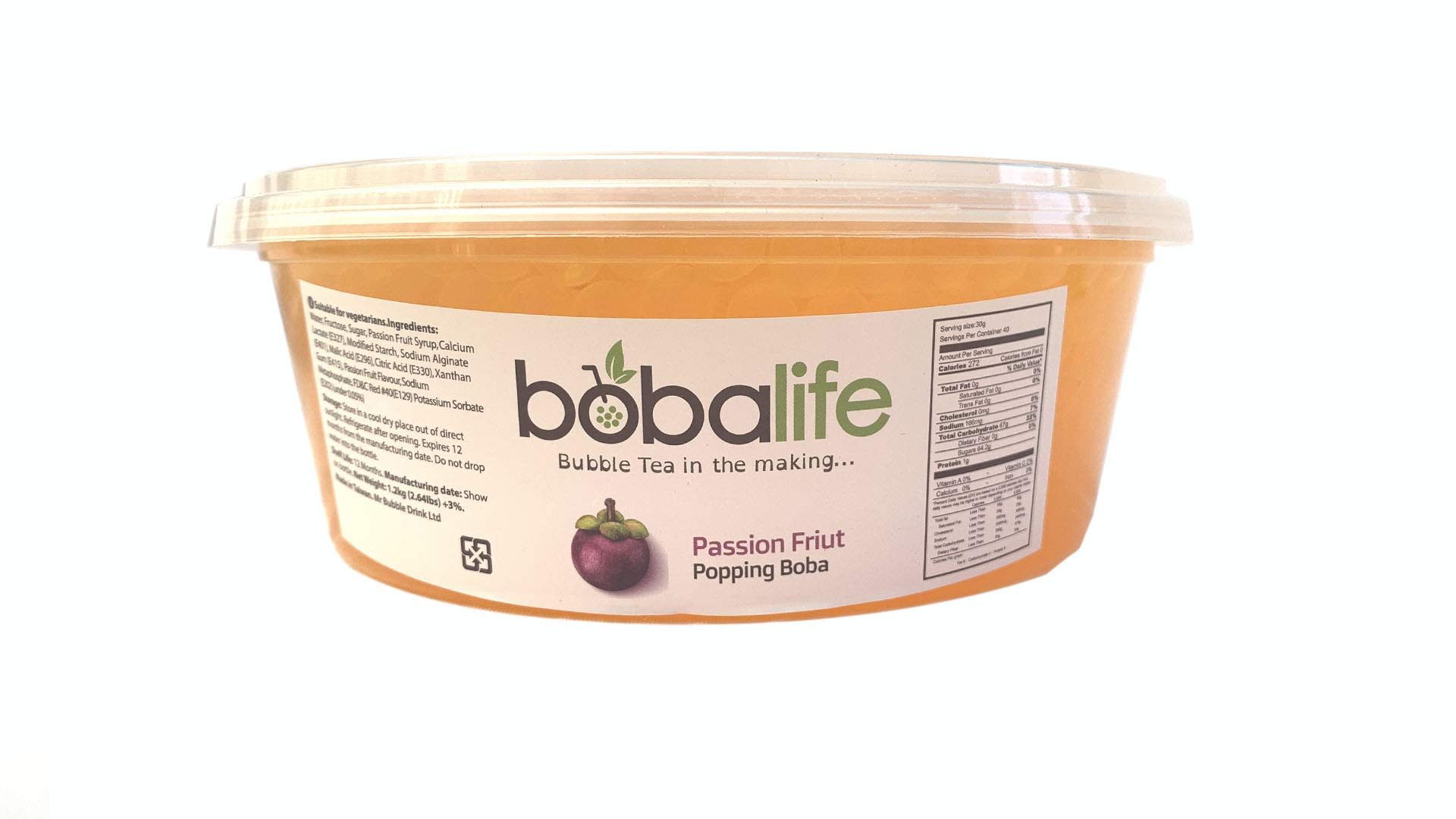 Buy Bobalife Passion Fruit Flavoured Popping Boba (1.6kg), Fruit Juice