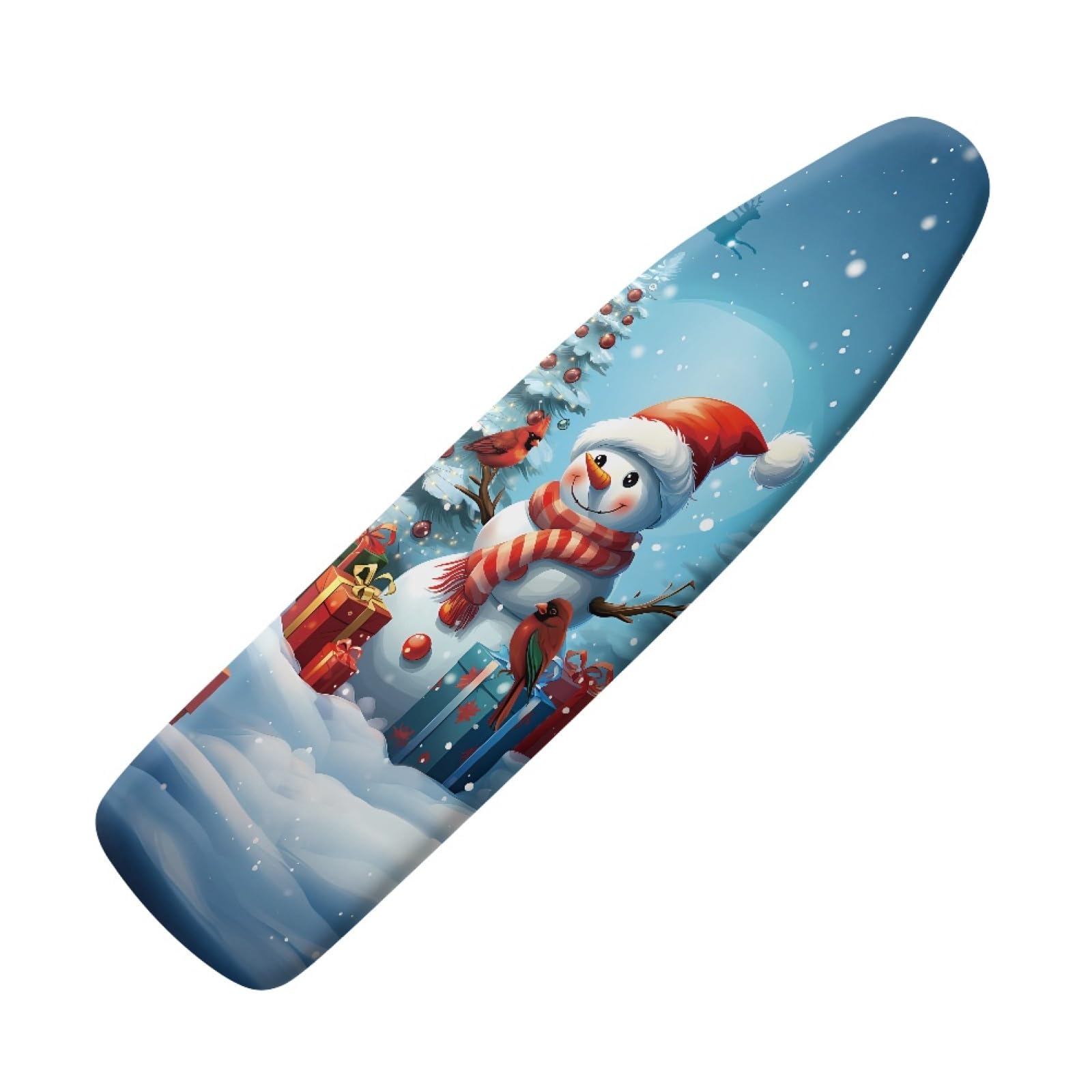 Wanyint Snowman Print Ironing Board Cover,Extra Thick Heavy Duty Padded Ironing Board Cover Non Stick Scorch and Stain Resistant, 55x16''