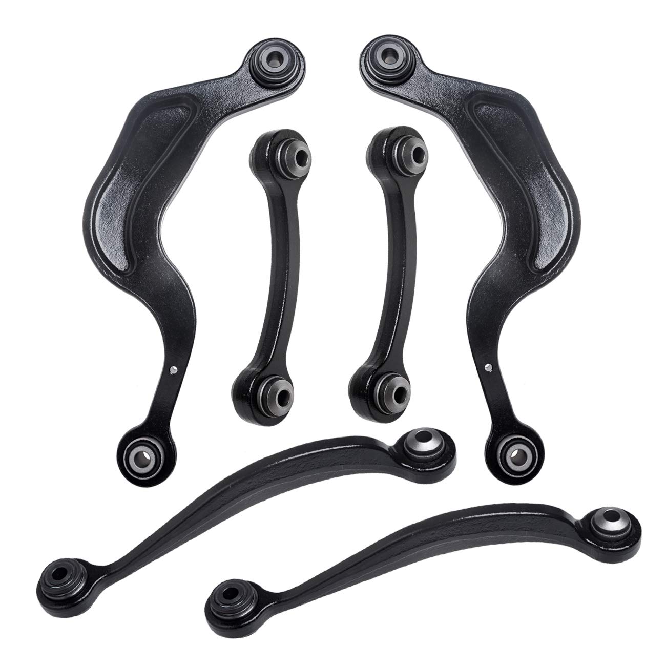 TUCAREST (K641781 K641887 x2 ,K641643 K641644) 6Pcs Rear Upper Suspension Kit Control Arm Fit For 08-15 Buick Enclave /09-15 Chevrolet Traverse /07-15 GMC Acadia /07-10 Saturn Outlook Lateral Link