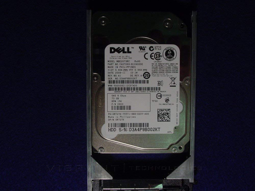 DELL 73GB 15K SAS 6Gbps 2.5'' Hard Drive (Certified Refurbished)
