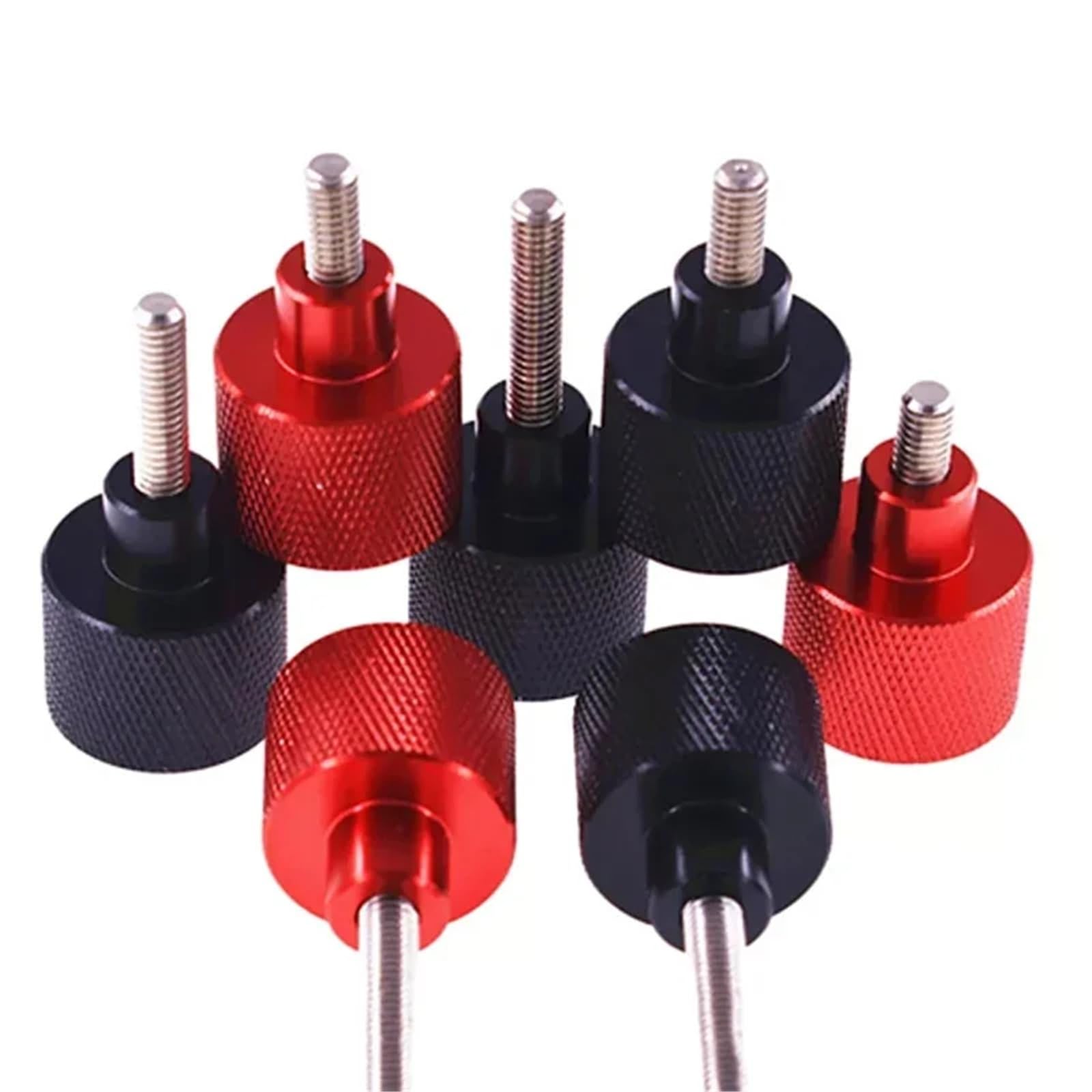 Tornillos Moleteados Tornillos moleteados UNC 1/4-20 * 6mm~60mm, pomo de aluminio con rosca acero inoxidable para máquinas(Black,5PCS_1I4-20X50MM)