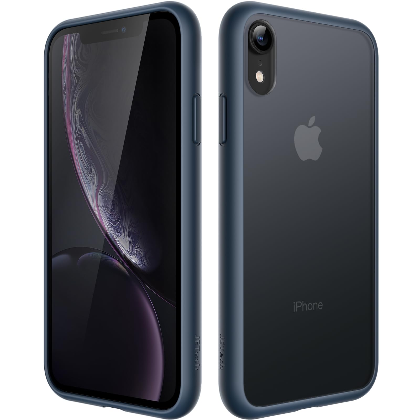 Custodia Protettiva Militare Per IPhone XR (6,1'') Con 2 Pellicole Vetro - Rigida Antiurto - Blu Scuro - 2