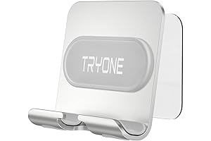 Mirror Adjustable Wall Mount Cell Phone Holder with Adhesive Sticky Pads