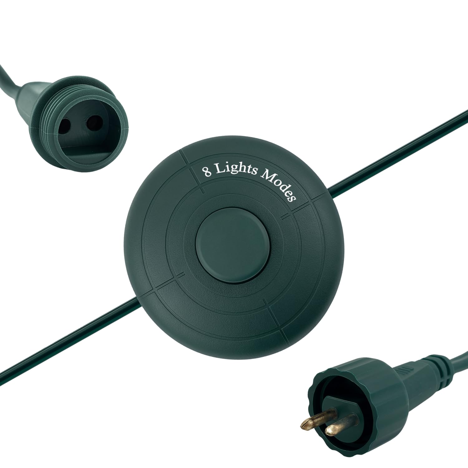 8 Lights Mode Power Cord Foot Switch 1/2inch Plug for Christmas Tree Lights Compatible Replacement for TS-8W29V, TS-13W29V, TS-17W29V, TS-18WL29V, TS-26WL29V, TS-48W29V