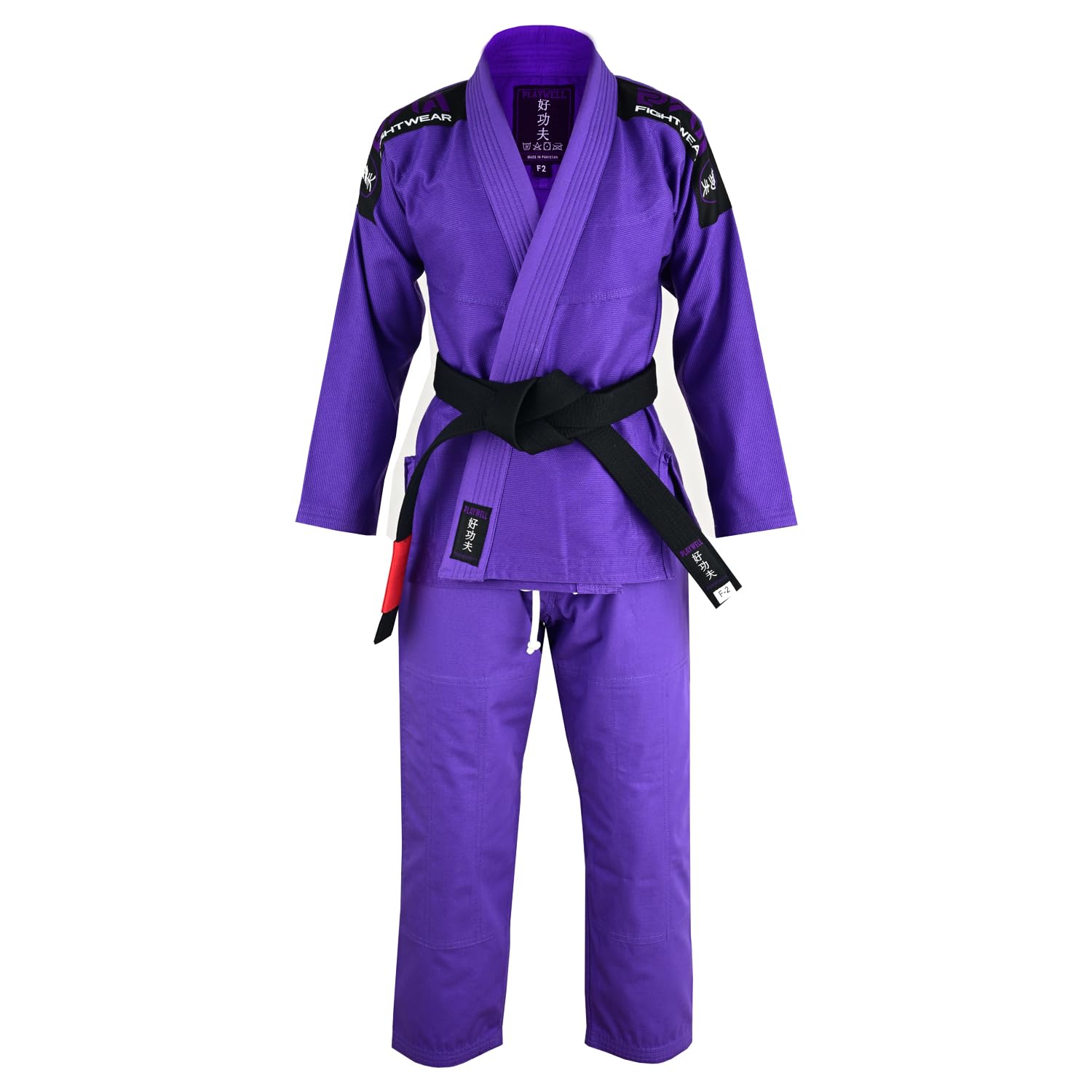 Playwell Pro Ladies BJJ GI Jiu Jitsu Uniform Suit (Comes with Free Ju Jitsu White BELT) - Purple (F2)