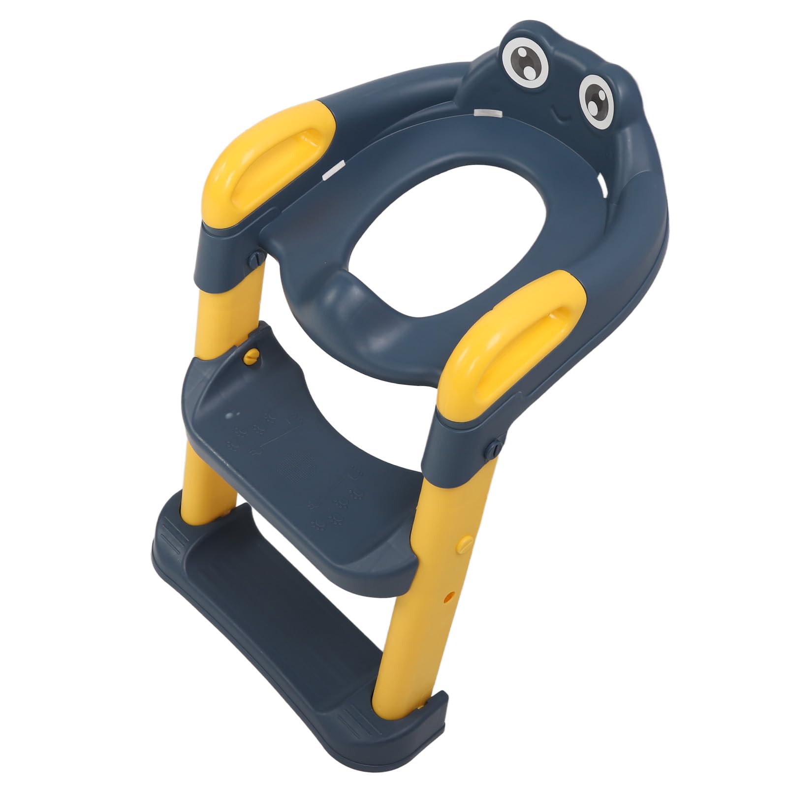 Cryfokt Asiento de Escalera para Inodoro de Entrenamiento para Ir Al Baño, Taburete Ajustable Antideslizante para Niños, Diseño de Dibujos Animados Portátil, 1 Unidad (YELLOW)