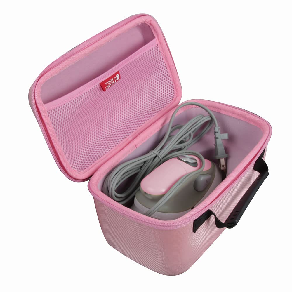Estuche rígido de viaje Hermitshell para plancha de vapor Oliso M2 Oliso M3Pro Mini Project, color rosa