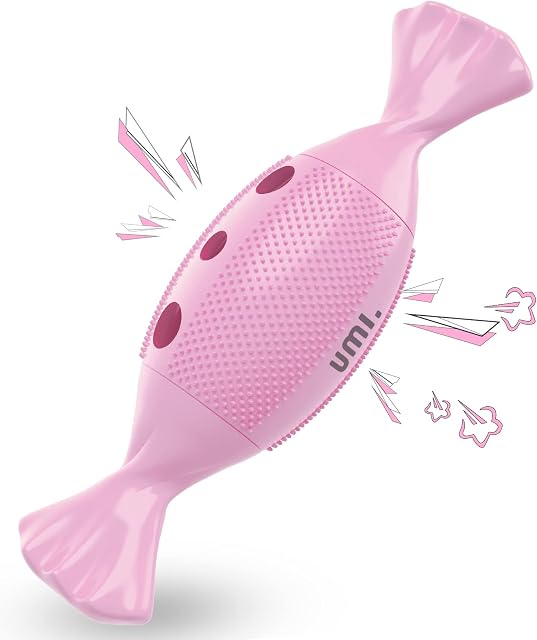 Amazon Brand - Umi Dog Chew Toys for Aggressive Chewers, Candy Squeaky Puppy Dog Toys, Multifunctional Teeth Cleaning and Gum Massage Toys for Puppy Small Medium Dogs Cats