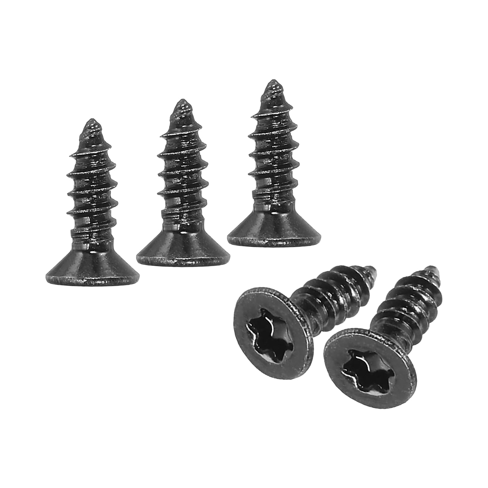 M METERXITY 50 Pack Torx Screws, M3 x 10mm Flat Head Wood Screw 304 Stainless Steel Full Threaded Countersunk Self Tapping Star Sheet Metal Bolts for Wood/Furniture [Black]