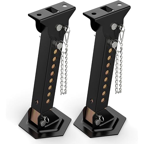 2026 Upgraded Trailer Stabilizer Jacks Telescoping RV Camper Accessories 2PCS Adjustable from 12" to 18", Slide Out Supports 1000 Lbs Capacity Each