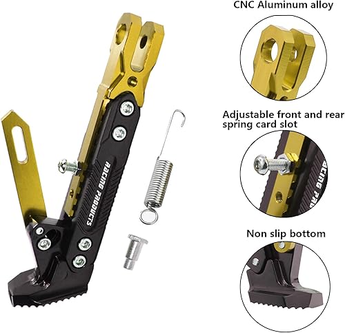Miniatura 3 de Soporte universal para motocicleta, soporte lateral ajustable para motocicleta, soporte lateral de estacionamiento para motocicleta eléctrica,