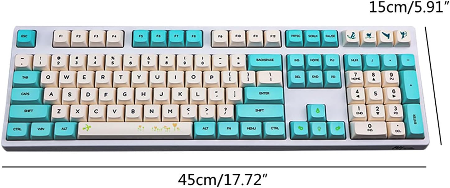 130 Keycap Height Completed Set of Spring Blooms Dye Sublimation for Mechanical Keyboards Spring Blooms Keycaps