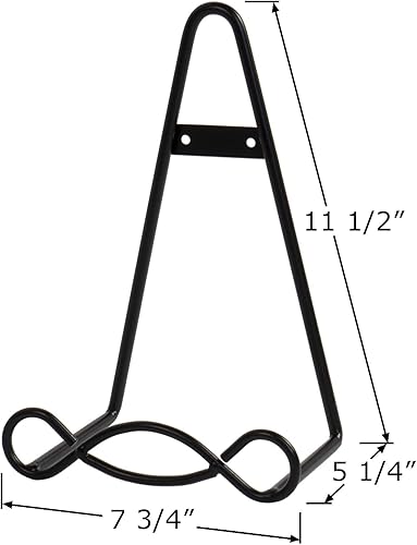 Miniatura 2 de Red Co. Easel Display Rack Stand for Decorative Home Wall, Unique Loop Design, 8" W × 5" D × 11" H, Black