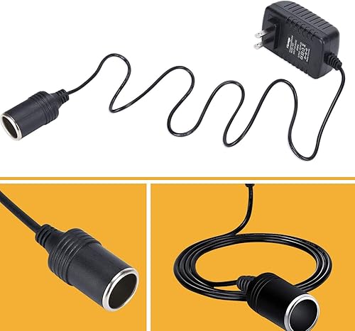 Miniatura 6 de Facmogu Adaptador de fuente de alimentación de 12V 2A 24W con enchufe para encendedor de cigarrillos de automóvil, CA 100V-240V a CC 12V 2A