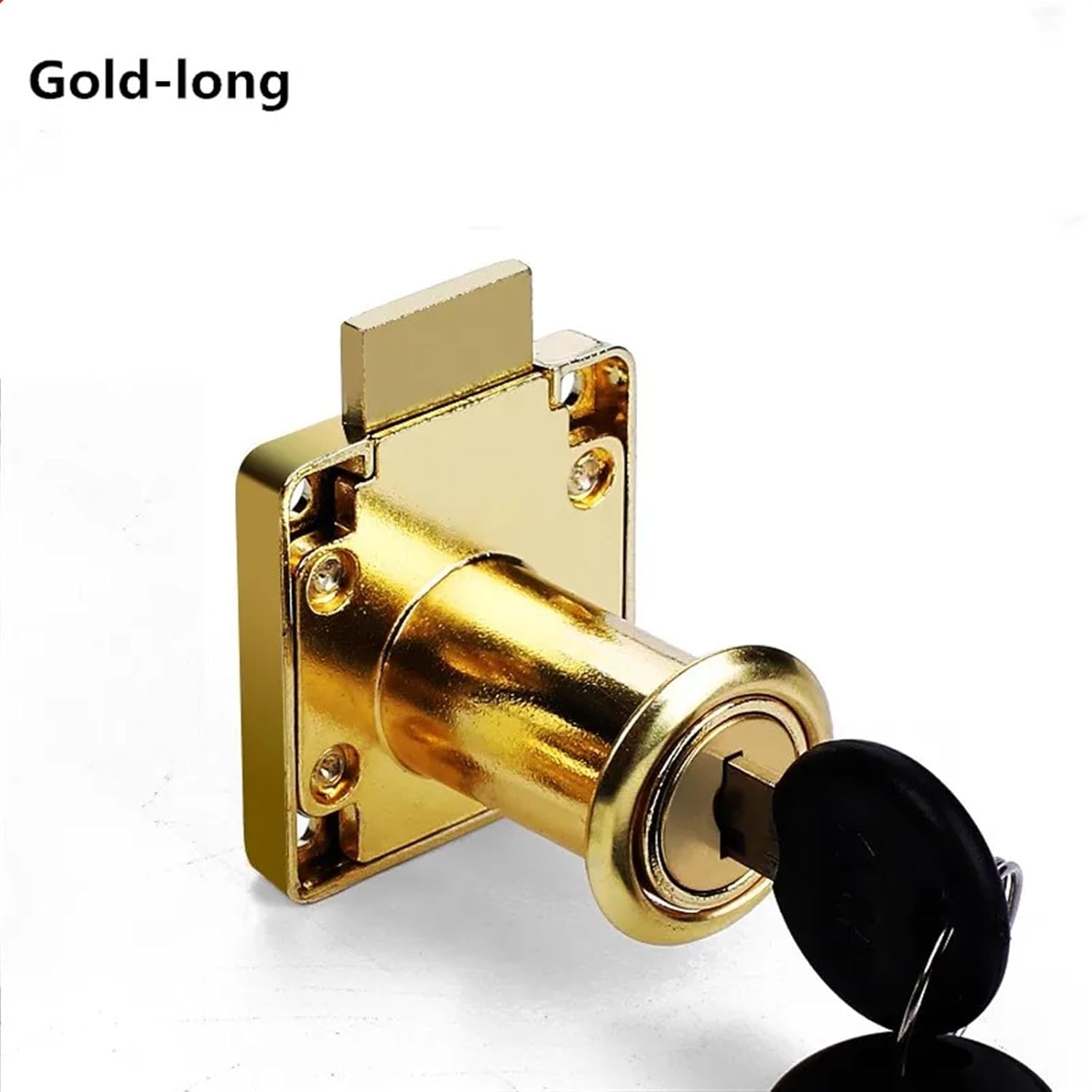 Drawer Locks with 2 Keys Lock Furniture Hardware Door Cabinet Lock for Office Desk Letter Box 3 Colors Cam Locks 1Pcs(Sliver-Short)