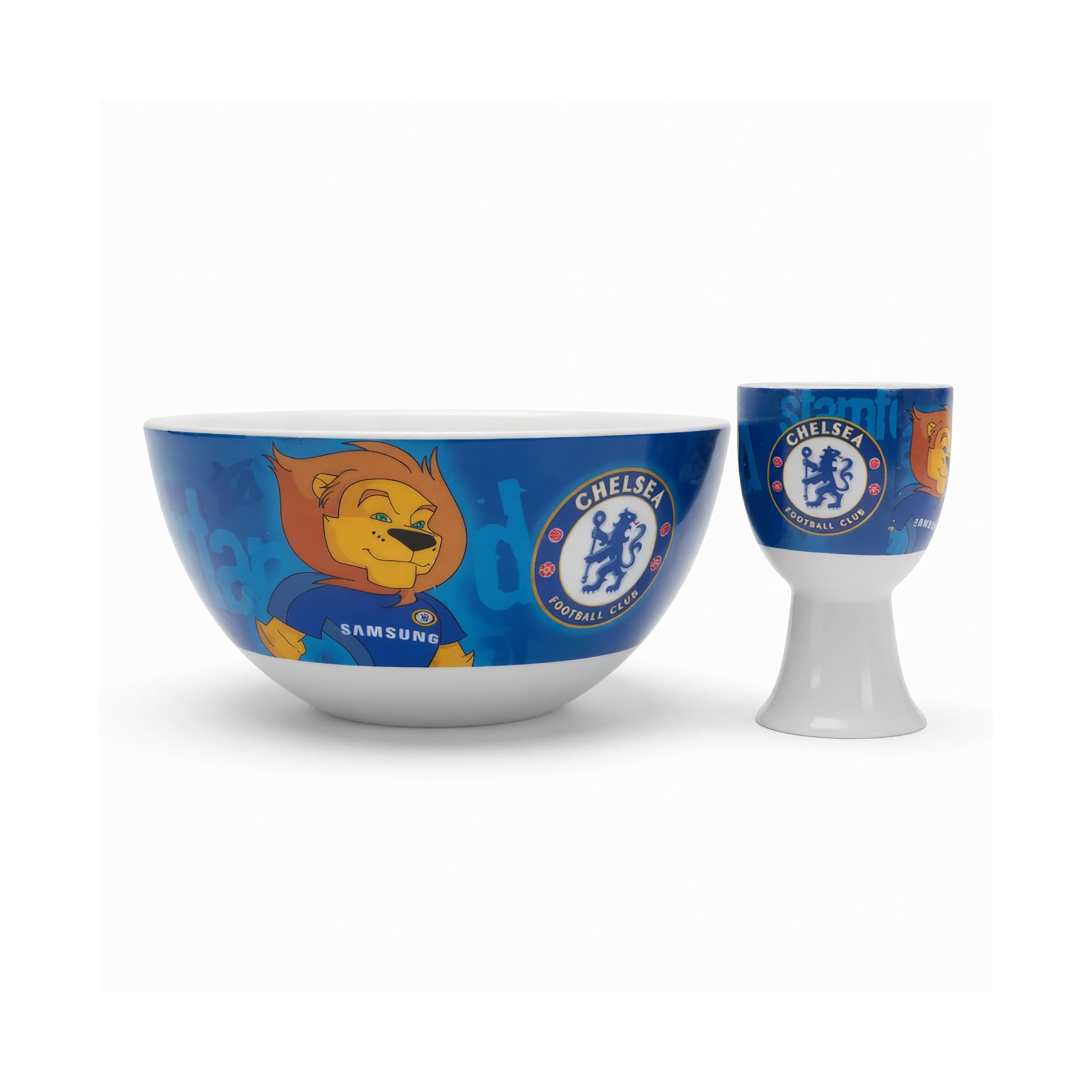 Chelsea F.C. Bowl and Egg Cup Set