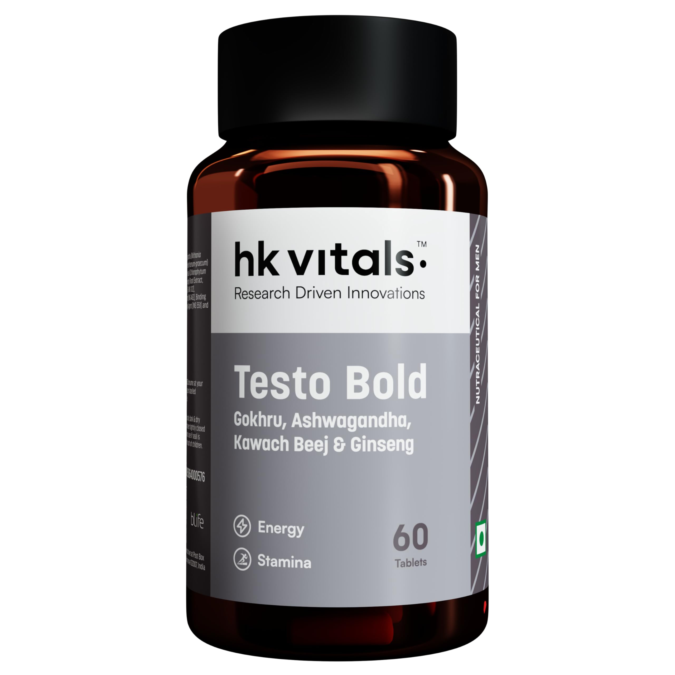 Testo Bold (60 Tablets) | Testosterone Booster for Men | For Energy, Stamina, & Strength