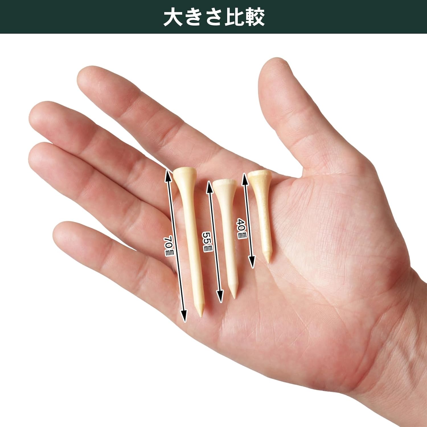 Tabata Golf Tee Regular Tee Wood Tee Regular Pro Slim Regular 55mm