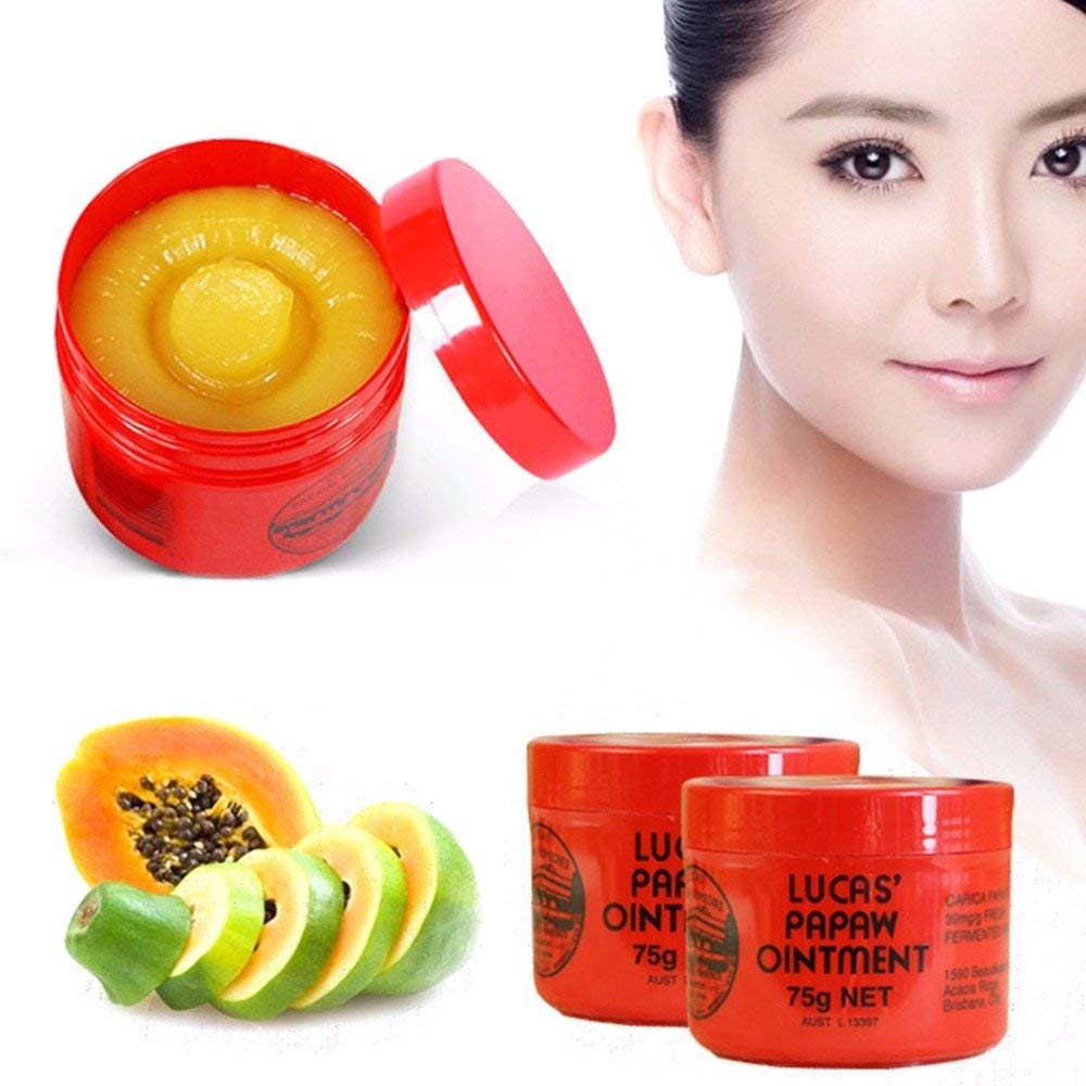 Cream Color Yellow: 75G Lucas Papaw Ointment Multifunctional Lip Protector Moisturizing Lip Balm Diaper Rash Cream Papaya Skin Rash Cream-picture-47