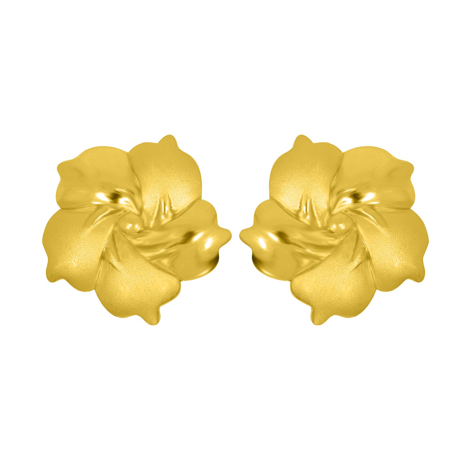 22KT Yellow Gold Stud Earrings for Girls-image-26