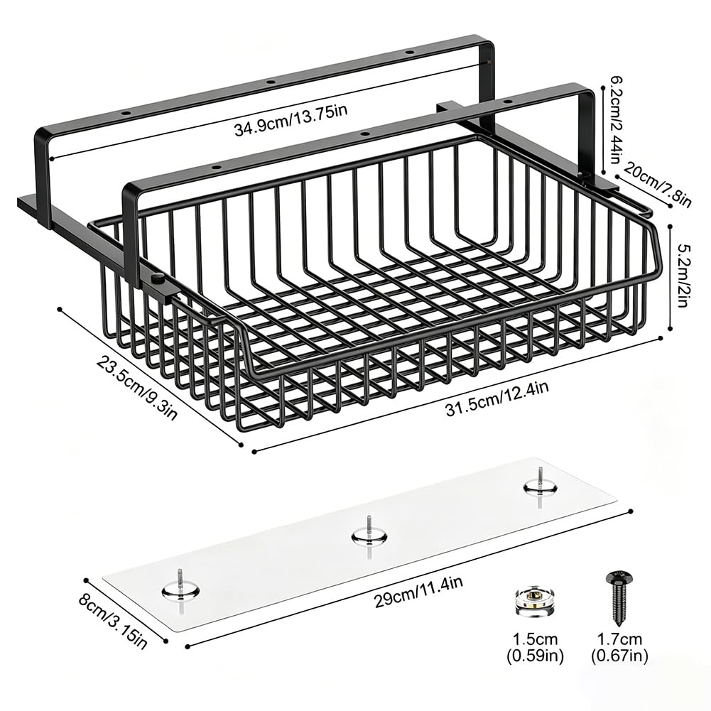 Schublade Unter Schreibtisch, Metallgeflecht Versteckte Schublade, Versteckte Schublade Unter, Regaleinhängekorb für Küche, Speisekammer, Büro, Schreibtisch