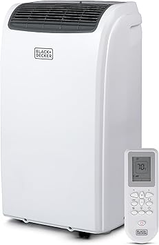 BLACK+DECKER Smart Portable Air Conditioner with Heat, 12,000 BTU (8,000 BTU SACC) Cooling, 9,000 BTU Heating for Rooms up to 550 Sq. Ft., Follow Me Remote, BPACT12HWT, White