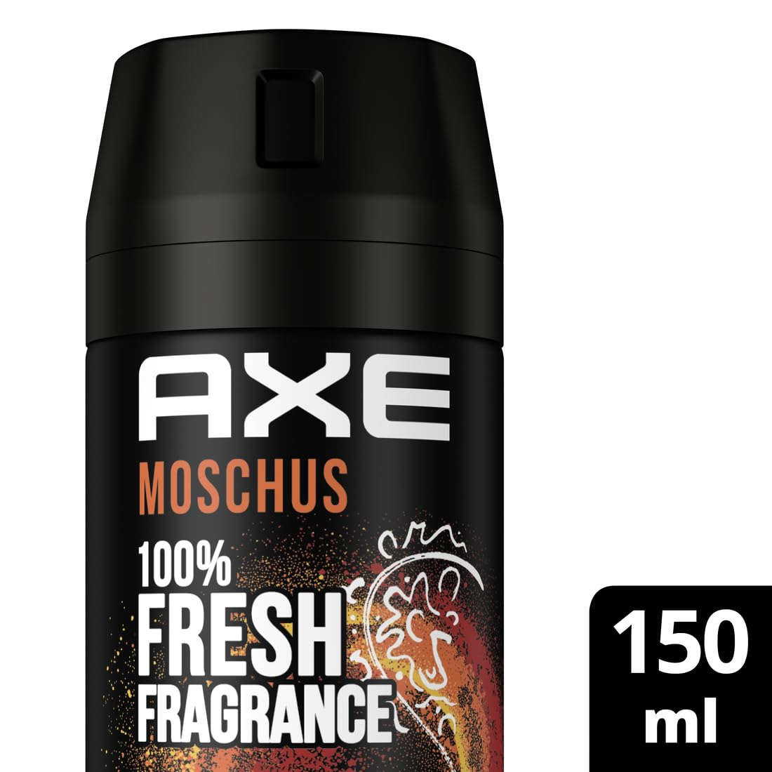 AXE Desodorante en spray de almizcle, 8 x 150 ml, desodorante en aerosol, desodorante para hombre, sin aluminio, para hombre