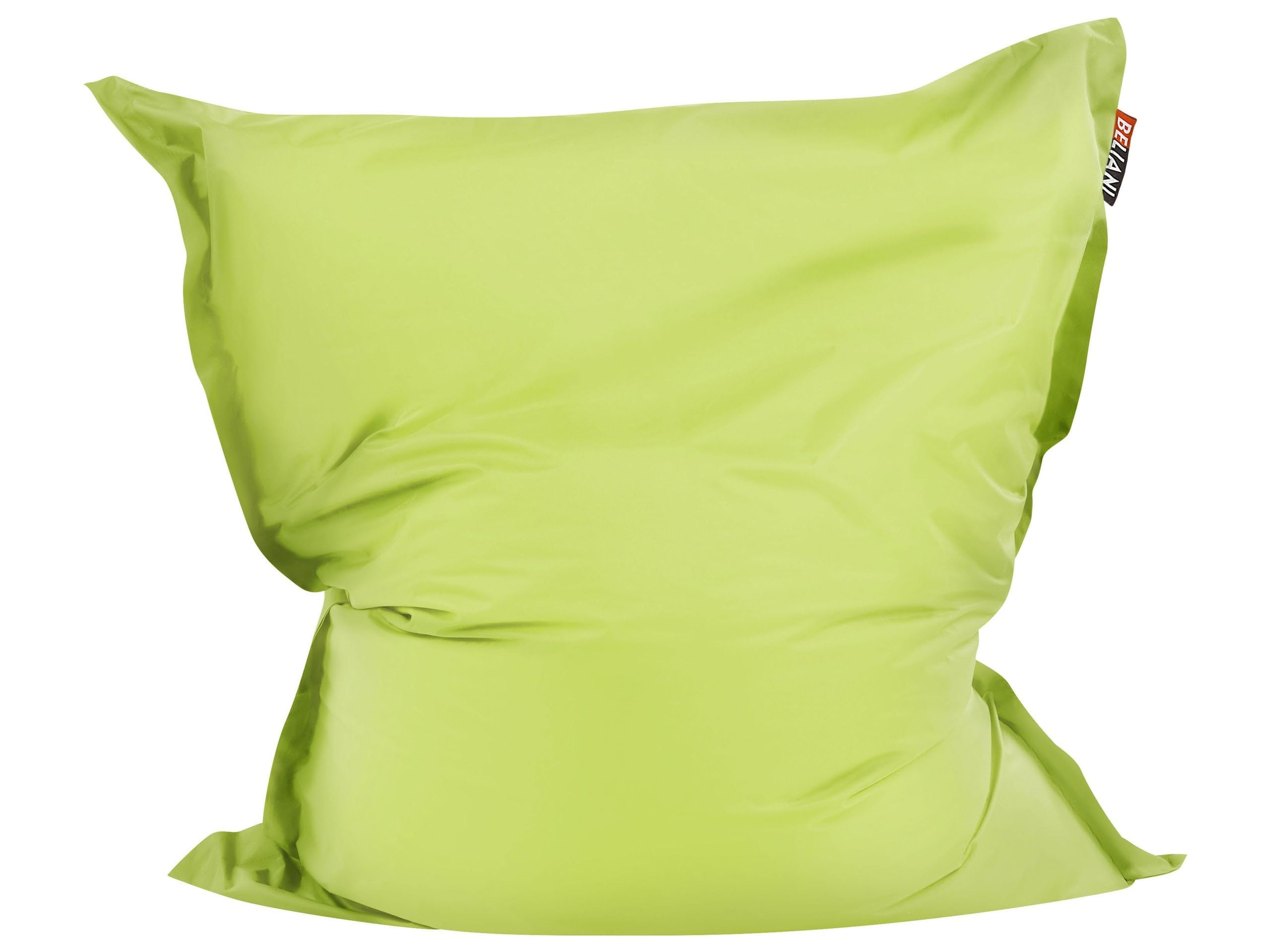 Beliani Moderne Sitzsackhülle Extra Groß Nylon mit Reißverschluss Wasserdicht Langlebig für Innen und Außen 140 x 180 cm Limettengrün Fuzzy