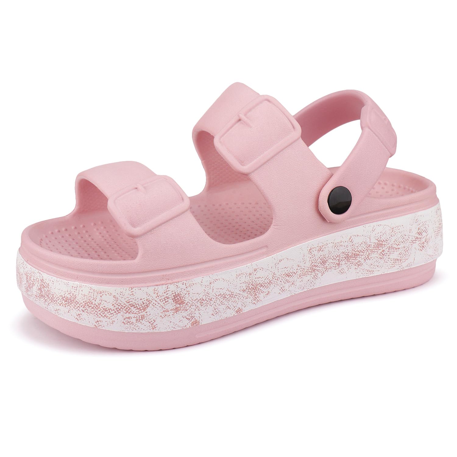 Women’s EVA Platform Clogs with Back Strap Lightweight Waterproof Double Strap Slip-On Clogs Comfortable for Women-image-21