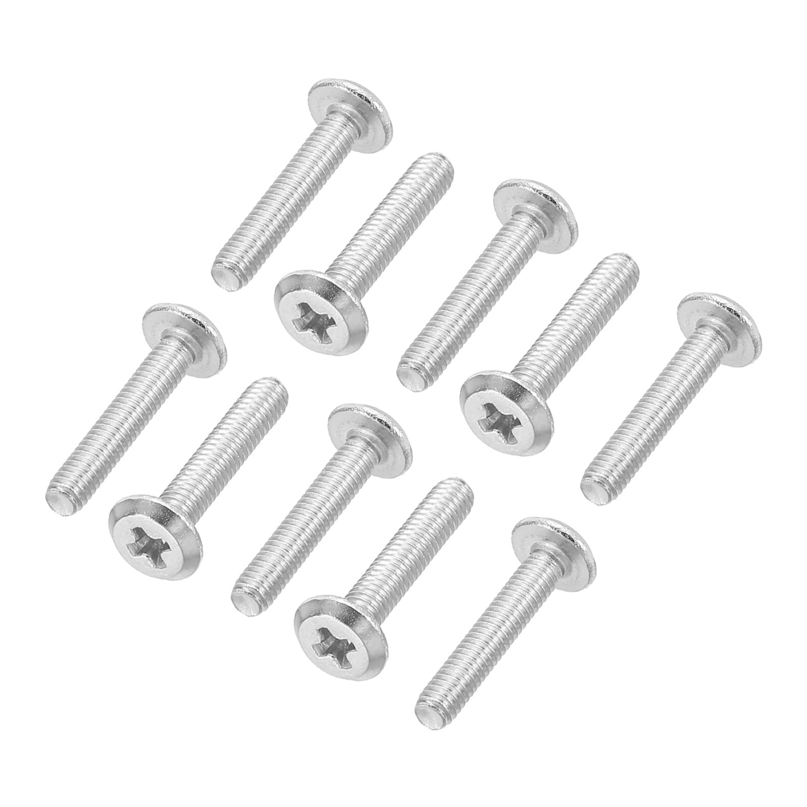 PATIKIL Round Head Phillips Screws, 60 Pack M2.5-0.45 x 14mm 304 Stainless Steel 18-8 Full Thread