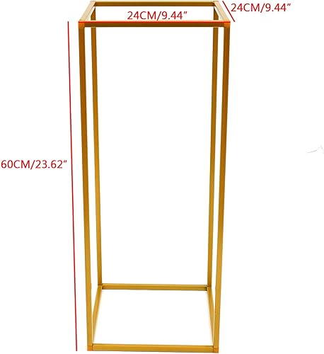Miniatura 4 de DouSeiAi 10 piezas de mesa de metal para mesas de boda, plantas, jarrón dorado alto, columna geométrica de flores para decoración de bodas, fiestas,
