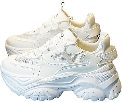 JHUADGYC Chunky White Trainers Women, Dad Shoes for Women, Casual Jogging  Walking Shoes, Fashion Mesh Platform Trainers (White, 8) : Amazon.de:  Fashion