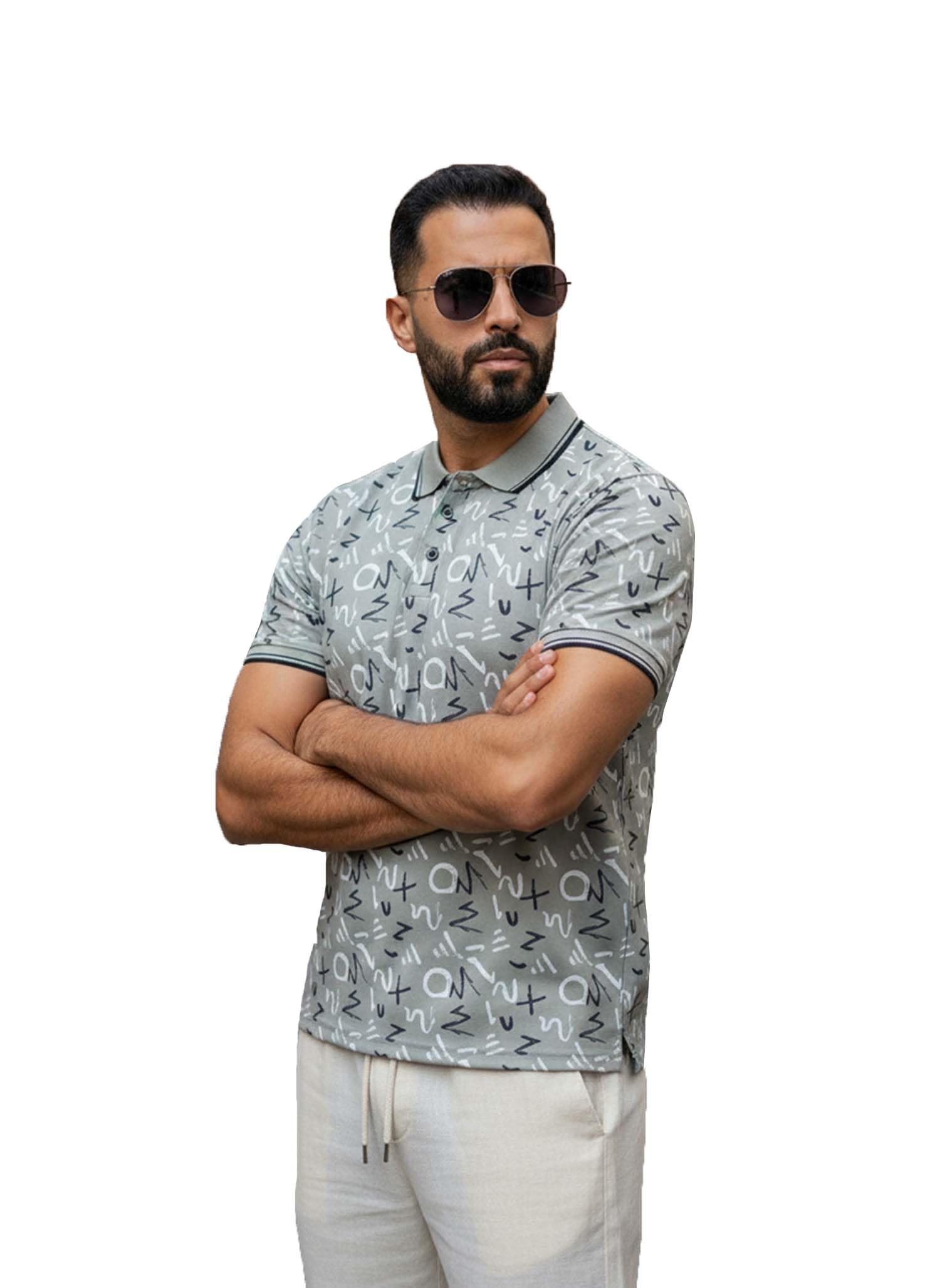 Lymio Polo pour homme, style col (lots également disponibles) (121-124)