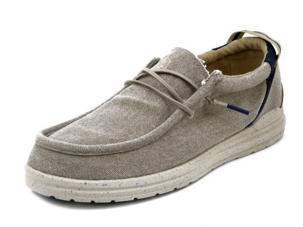 Lumberjack Mocassini Slipon Estivi Uomo in Tessuto Beige, Plantare Estraibile, 8997