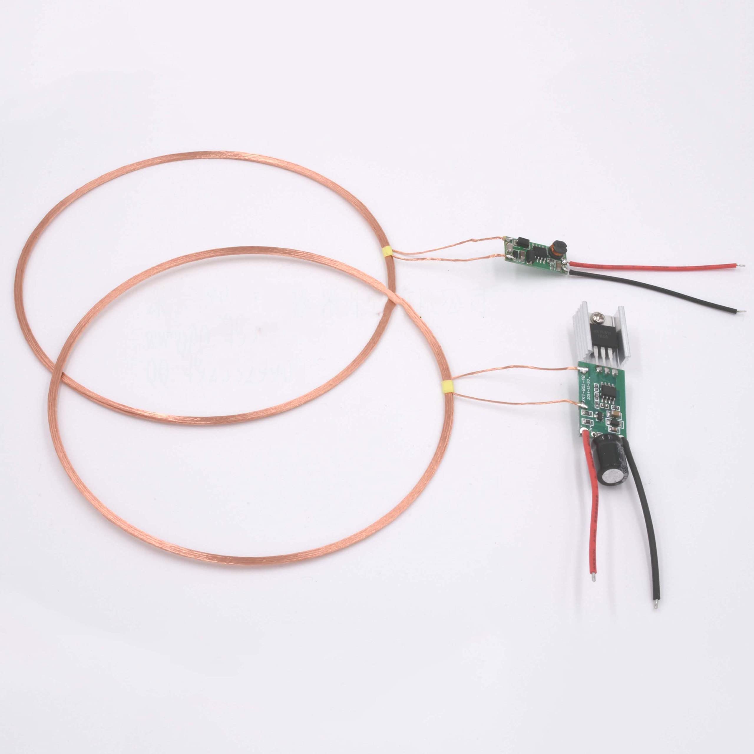 Taidacent Zasilacz 12 V 40 do 100 mm długodystansowy wysokoprądowy bezprzewodowy moduł ładowania duża bezprzewodowa cewka ładująca wyjście 5 V 1 A
