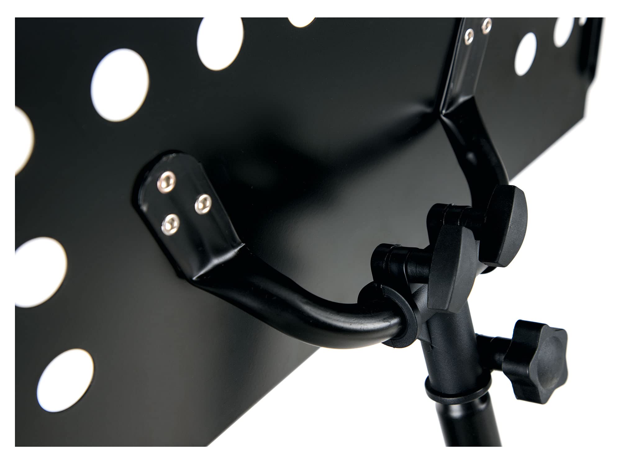 Classic Cantabile Metall Orchesterpult Schwarz (Lochpult Notenständer, Höhe 58 bis 100 cm einstellbar, Maße der Ablage: 50,0 x 34,8 x 4,5 cm)
