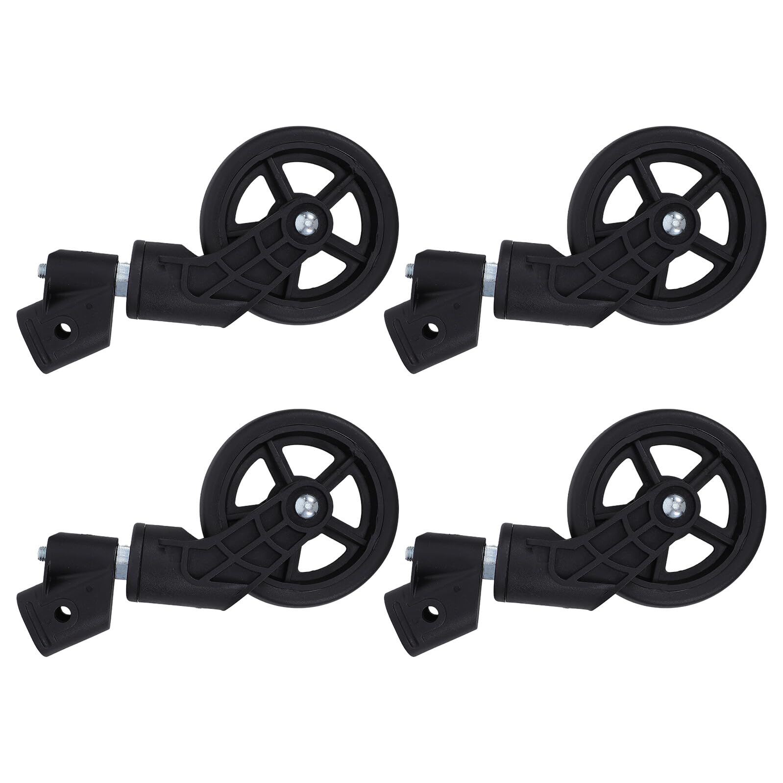 4 Ruote Girevoli Anteriori per Carrelli della Spesa 12,5x25 Mm, Ruote di Ricambio Silenziose e Resistenti per Carrelli Mobili, Facili da Montare, Adatte a Supermercati e Magazzini