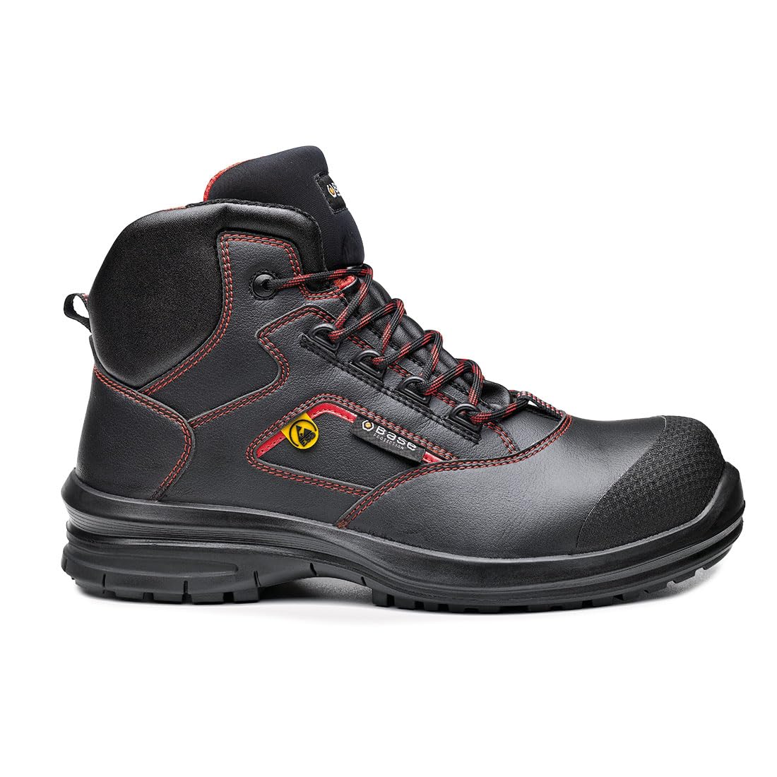 BASE Protection Matar Top S3 ESD SRC Zapato de Seguridad, Talla: 46, Color: Negro/Rojo, B0958BKD46