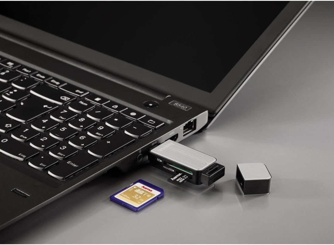 Hama USB 3.0 Card Reader, SD/microSD, Silver