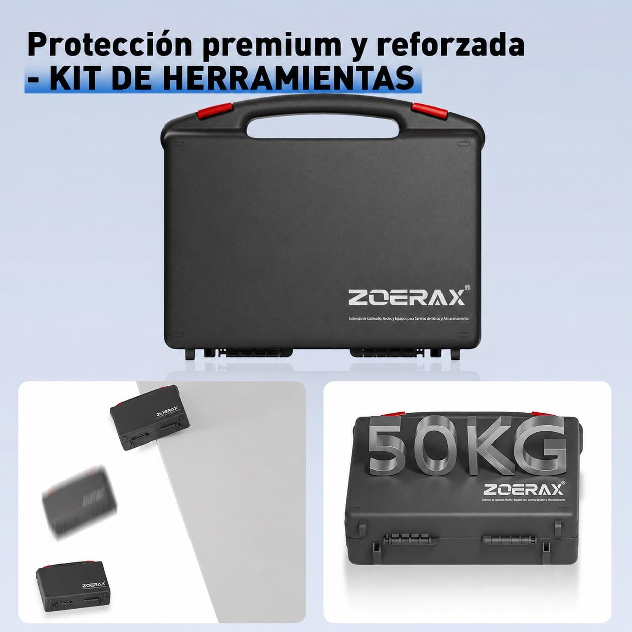 Juego de herramientas de red profesional 14 en 1: pinzas engarzadoras RJ45, Cat6 passthrough y botes protectores, probador de cables, pelacables, herramientas de perforación Ethernet