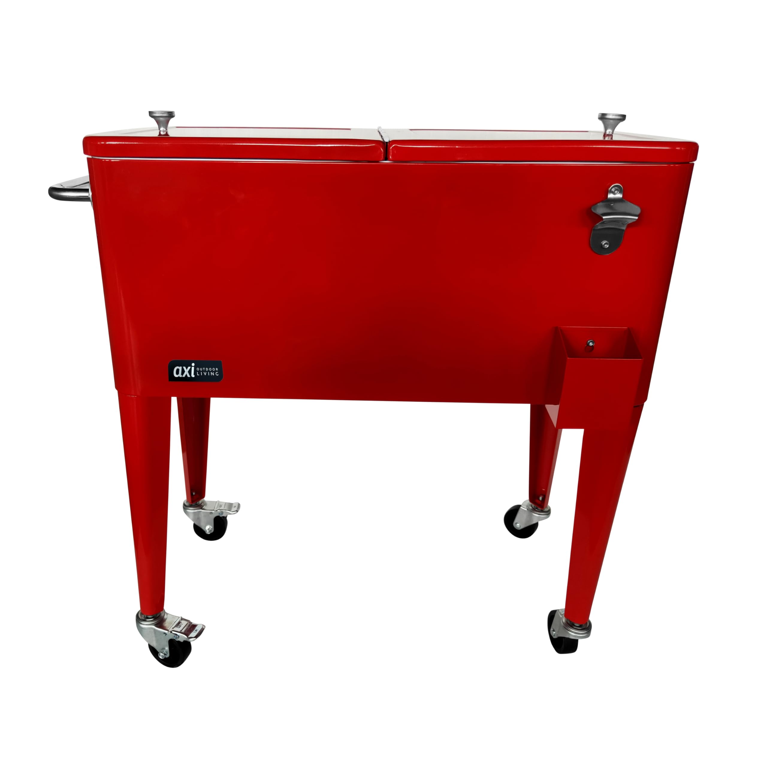 AXI Retro Getränkekühler | Kühlwagen/Kühler mit Rollen - 76 Liter | Fahrbare Kühlbox in diversen Farben für den Garten/Outdoor.
