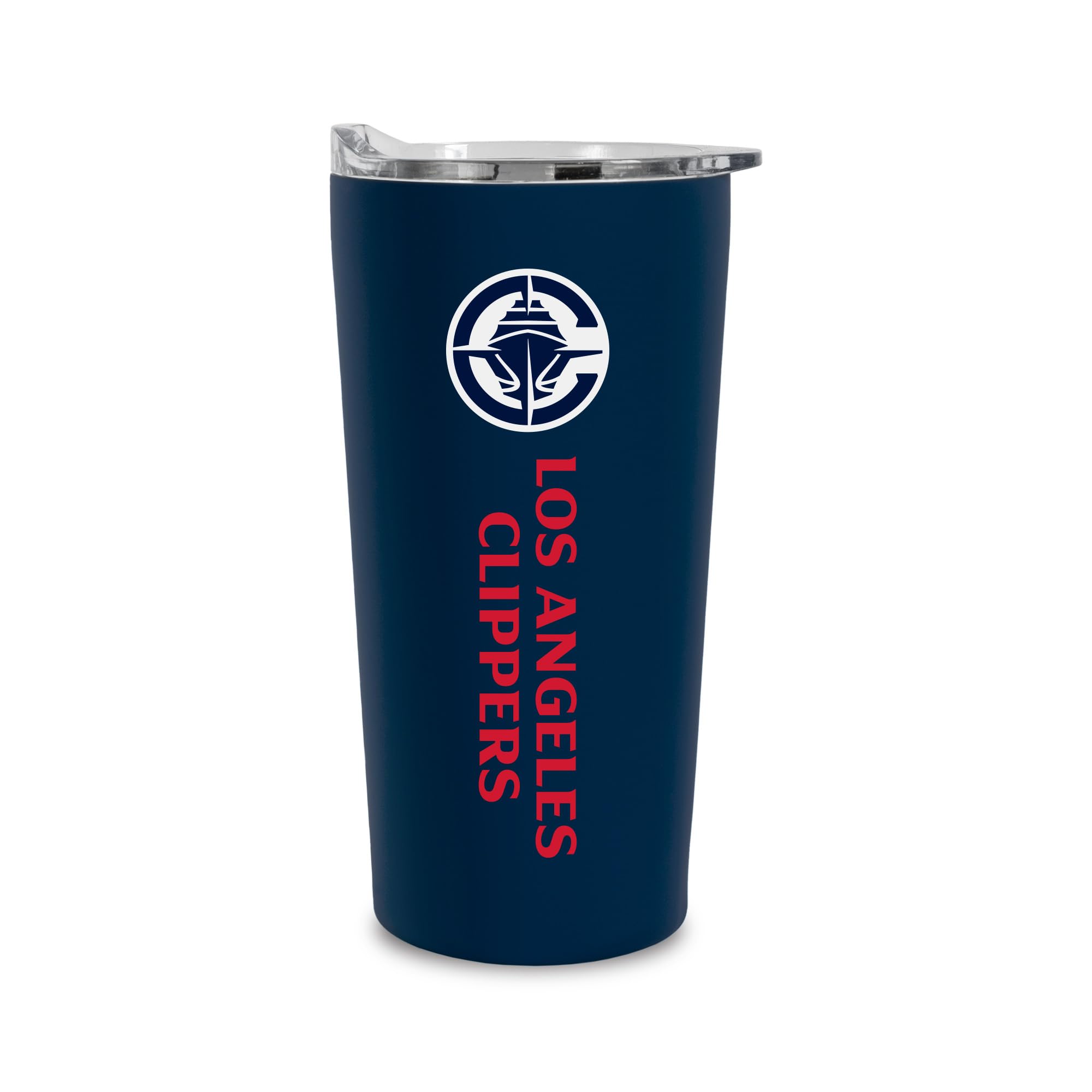Rico Industries NBA Basketball Los Angeles Clippers 18oz Soft Touch, Easy Grip Tumbler
