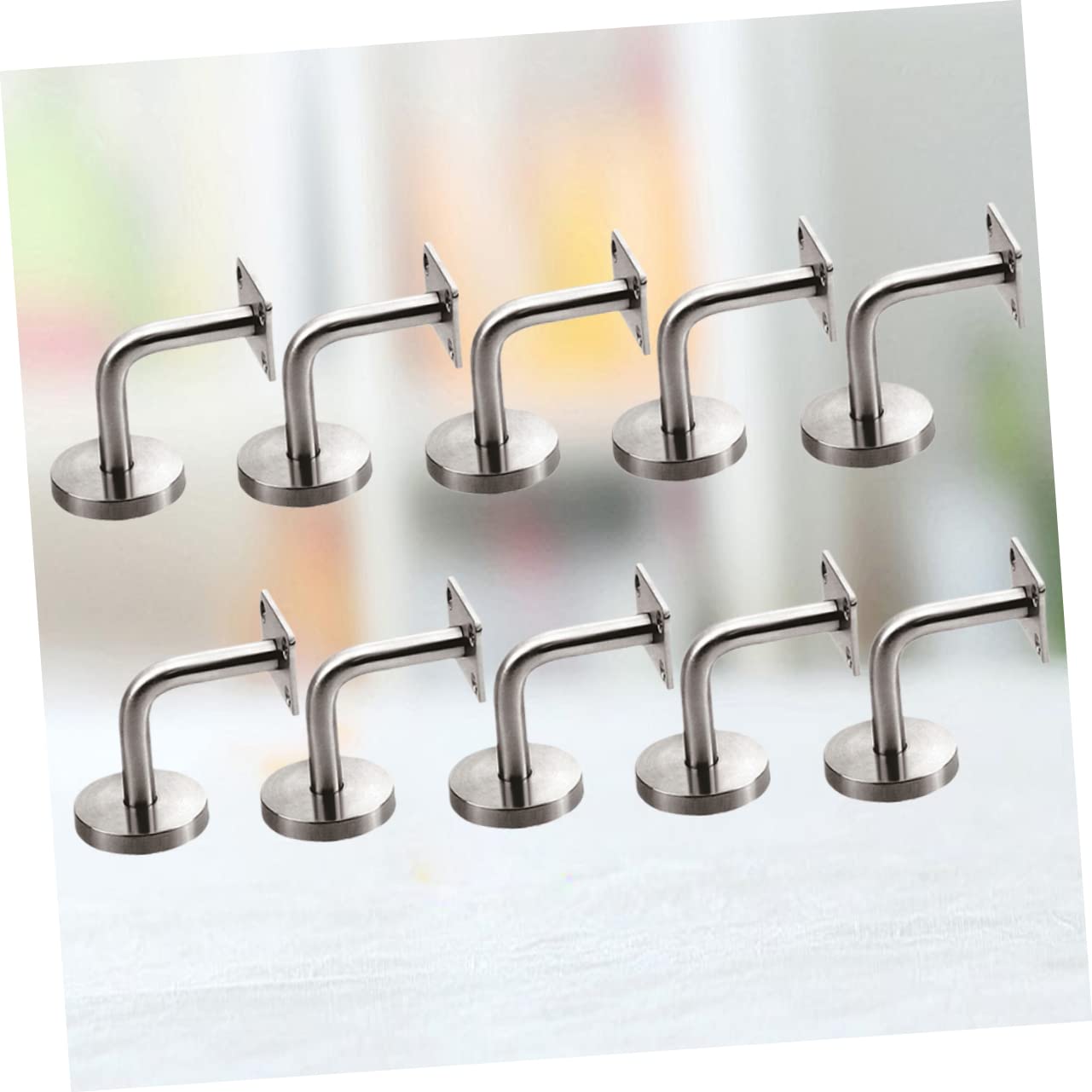 Mipcase Supporti per Corrimano in Acciaio Inox 10 Pezzi Design Elegante per Scale Interne, Migliorano la Stabilità Minimizzando Rischio di Scivolamenti in Ambienti Lavatory