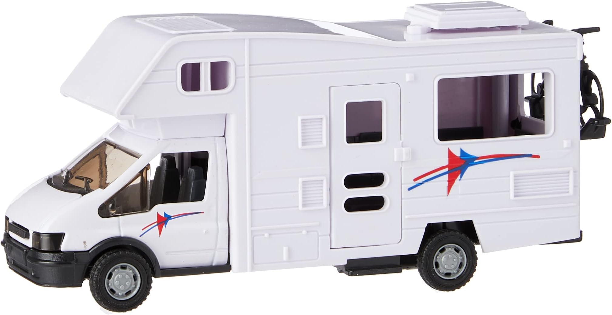 from Peterkin | Motor Home Toy Vehicle | 18cm Motor Home with opening doors and free wheel action | 1:48 Scale | Diecast Vehicles | Ages 3+ , White