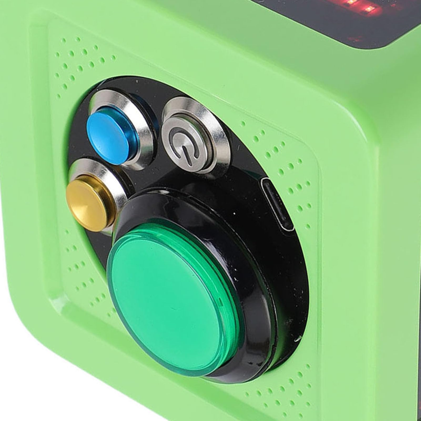 Tosuny Zegar w Kształcie Kostki, 4-stronny Minutnik, Minutnik Szachowy na Baterie do Wyścigu Pokerowego, Elektroniczny Licznik Czasu Gry do Gier Karcianych, Gier Planszowych (GREEN)