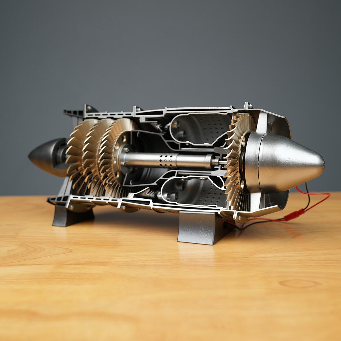 WP-85 - Kit modello di motore a turbogetto con sistema a turbina rotante, modello meccanico di motore a getto per aeromobili stampato in 3D per ingegneria aeronautica, collezione hobby per adulti