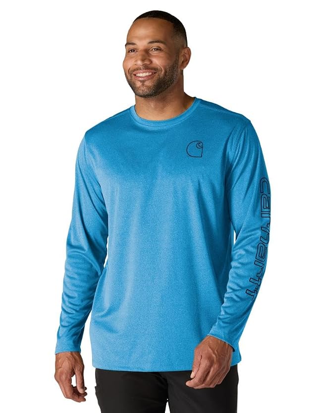 Carhartt Mens Force Sun Defender Lightweight Long-Sleeve Logo Graphic T-Shirt