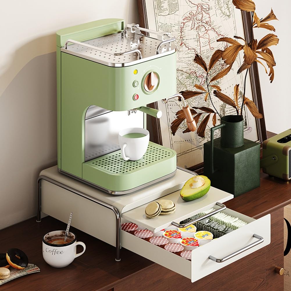 Zestaw szuflad do przechowywania kapsułek do kawy, przesuwne do kapsułek Nespresso i Dolce Gusto, kompaktowe akcesoria kuchenne, schludne i zajmujące mało miejsca rozwiązanie