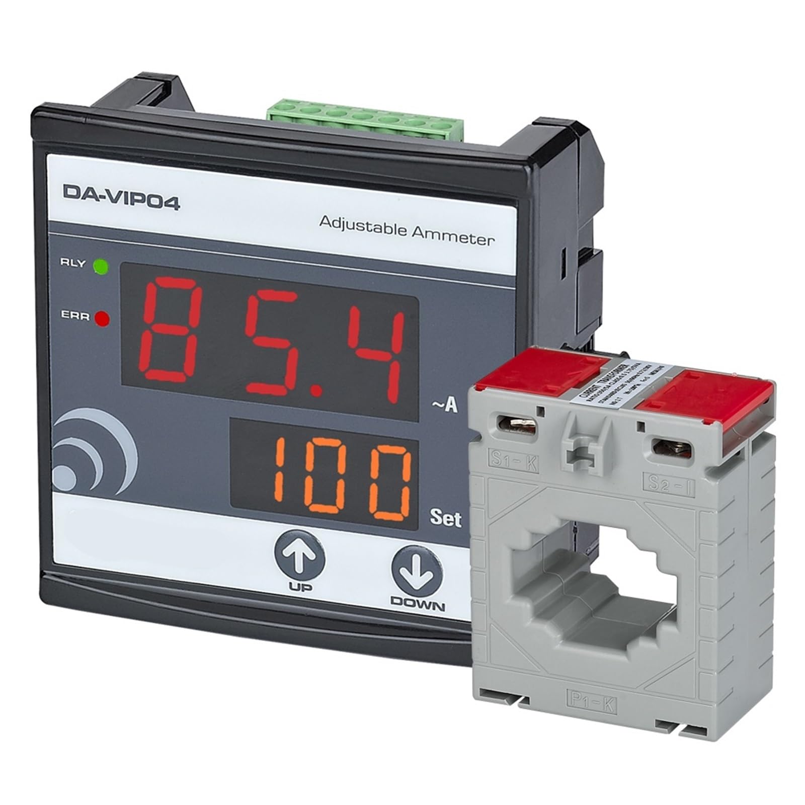 Amperímetro digital de sobrecorriente ajustable DA-VIP04 (0,1-999 A) (con alarma)(CT 150A)